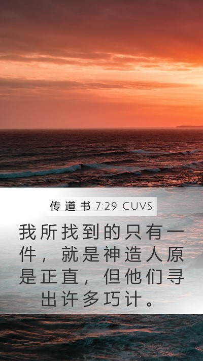 传 道 书 7:29 CUVS Bible Verse Image