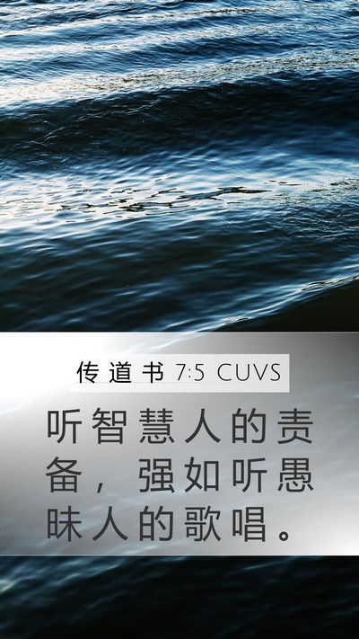 传 道 书 7:5 CUVS Bible Verse Image