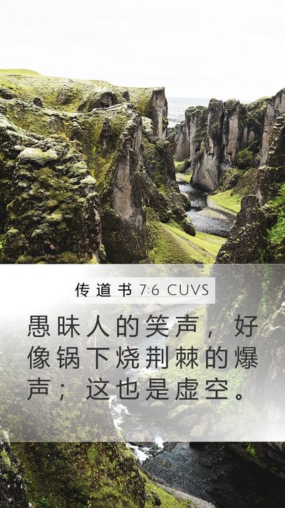 传 道 书 7:6 CUVS Bible Verse Image