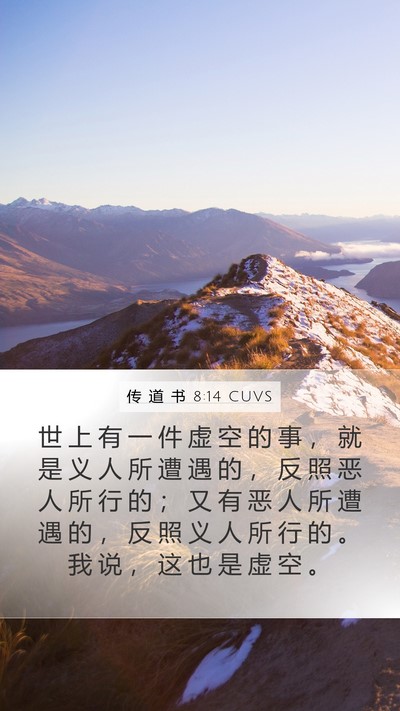 传 道 书 8:14 CUVS Bible Verse Image
