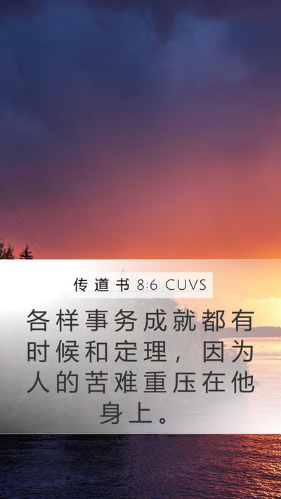 传 道 书 8:6 CUVS Bible Verse Image