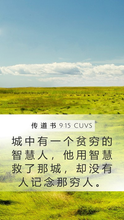 传 道 书 9:15 CUVS Bible Verse Image