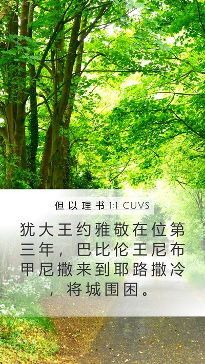 但 以 理 书 1:1 CUVS Bible Verse Image