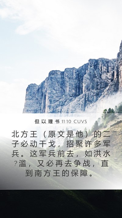 但 以 理 书 11:10 CUVS Bible Verse Image
