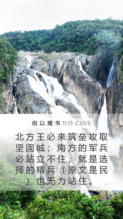 但 以 理 书 11:15 CUVS Mobile Phone Wallpaper - 北 方 王 必 来 筑 垒 攻 取 坚 固 城 - Mobile Bible Verse Wallpaper