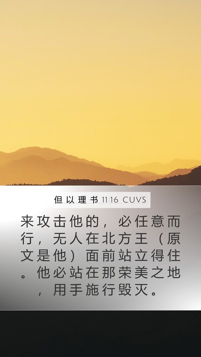 但 以 理 书 11:16 CUVS Bible Verse Image
