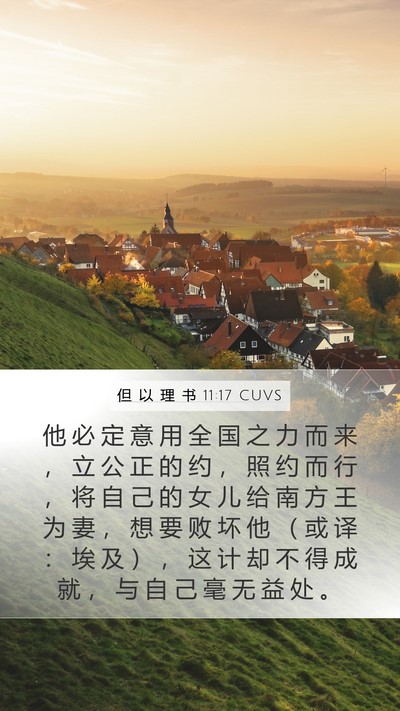 但 以 理 书 11:17 CUVS Mobile Phone Wallpaper - 他 必 定 意 用 全 国 之 力 而 来 ， - Mobile Bible Verse Wallpaper