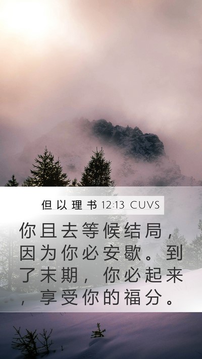 但 以 理 书 12:13 CUVS Bible Verse Image