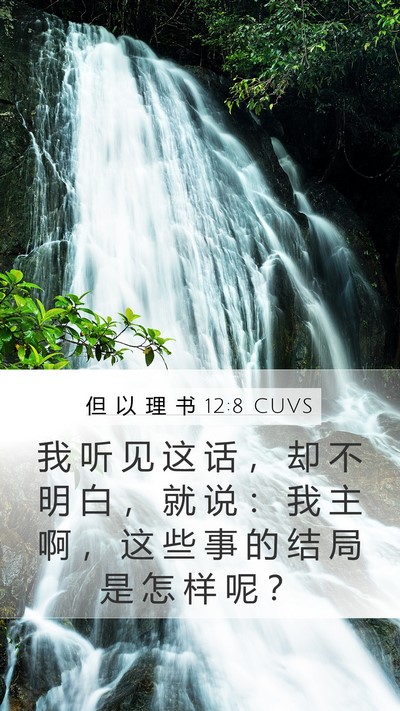 但 以 理 书 12:8 CUVS Bible Verse Image