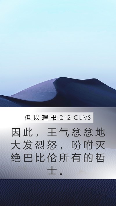 但 以 理 书 2:12 CUVS Bible Verse Image