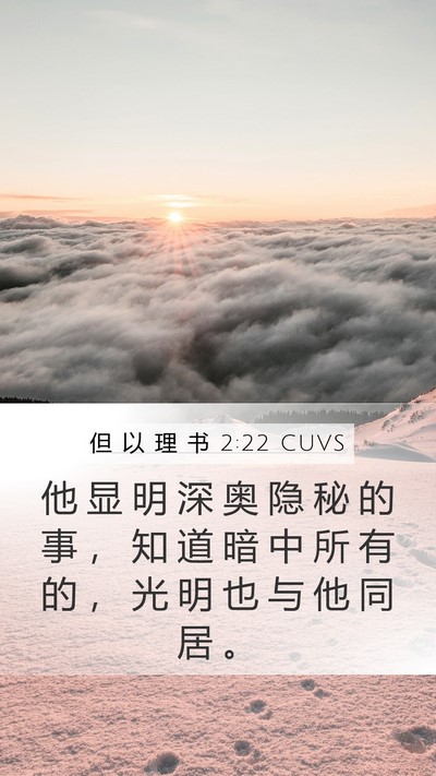 但 以 理 书 2:22 CUVS Bible Verse Image