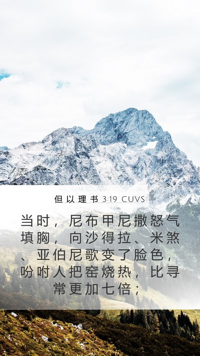 但 以 理 书 3:19 CUVS Bible Verse Image