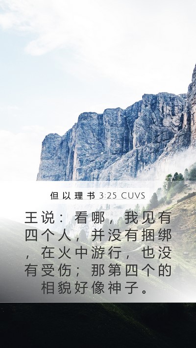 但 以 理 书 3:25 CUVS Bible Verse Image