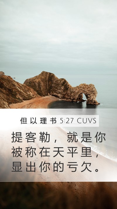 但 以 理 书 5:27 CUVS Bible Verse Image