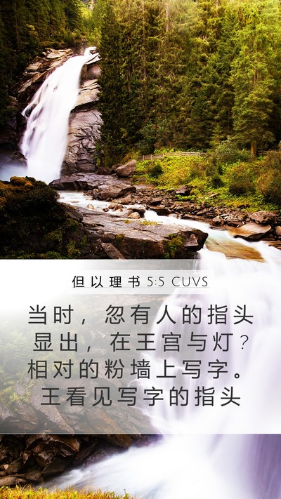 但 以 理 书 5:5 CUVS Bible Verse Image
