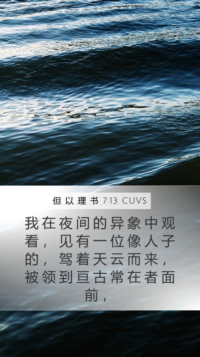 但 以 理 书 7:13 CUVS Bible Verse Image