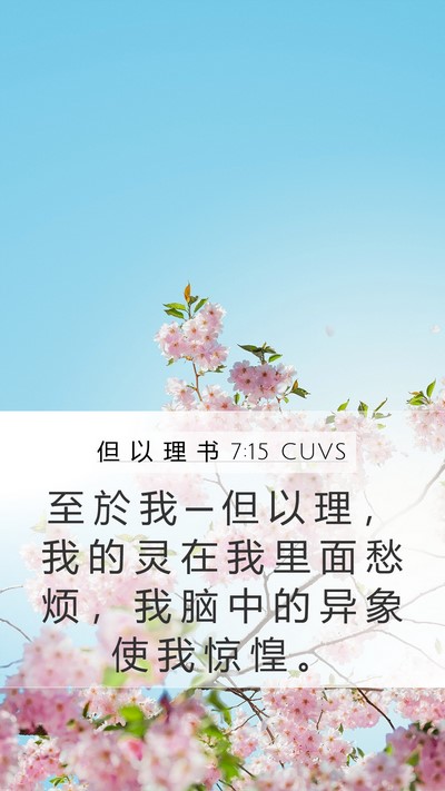 但 以 理 书 7:15 CUVS Bible Verse Image