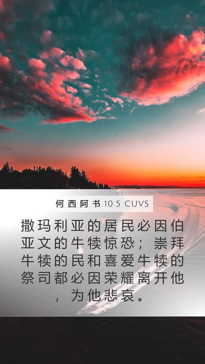 何 西 阿 书 10:5 CUVS Bible Verse Image