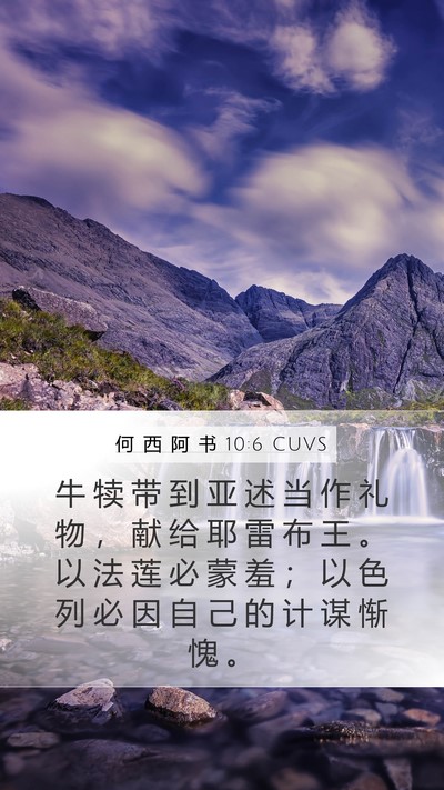 何 西 阿 书 10:6 CUVS Bible Verse Image
