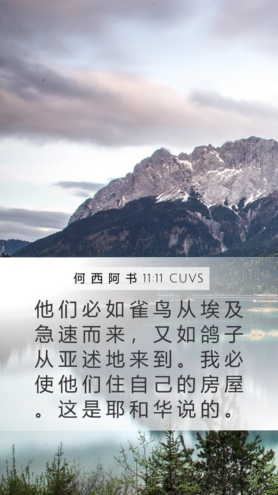 何 西 阿 书 11:11 CUVS Bible Verse Image