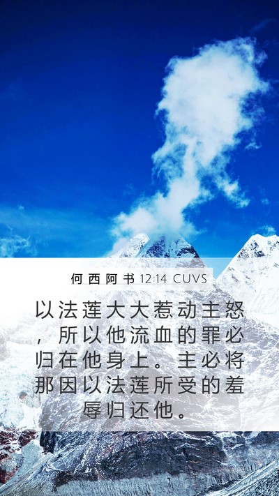 何 西 阿 书 12:14 CUVS Bible Verse Image