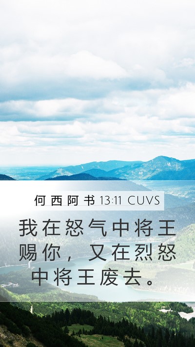 何 西 阿 书 13:11 CUVS Bible Verse Image