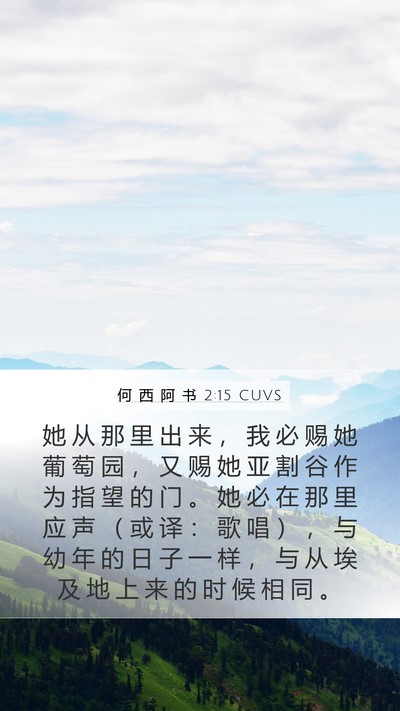 何 西 阿 书 2:15 CUVS Bible Verse Image