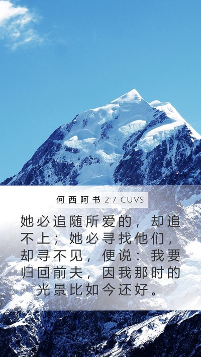 何 西 阿 书 2:7 CUVS Bible Verse Image