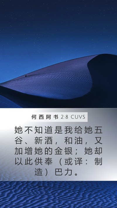 何 西 阿 书 2:8 CUVS Bible Verse Image