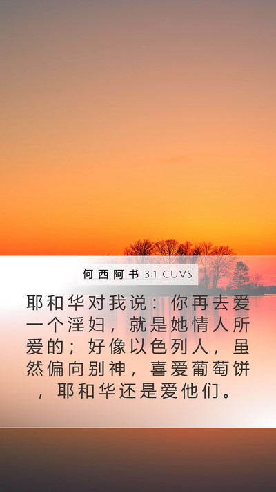 何 西 阿 书 3:1 CUVS Bible Verse Image