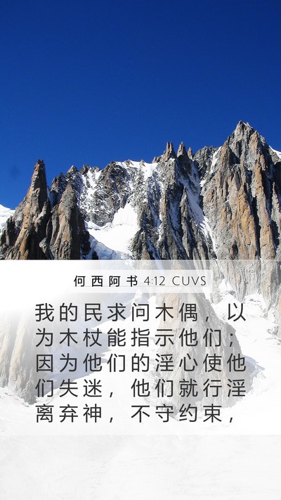何 西 阿 书 4:12 CUVS Bible Verse Image