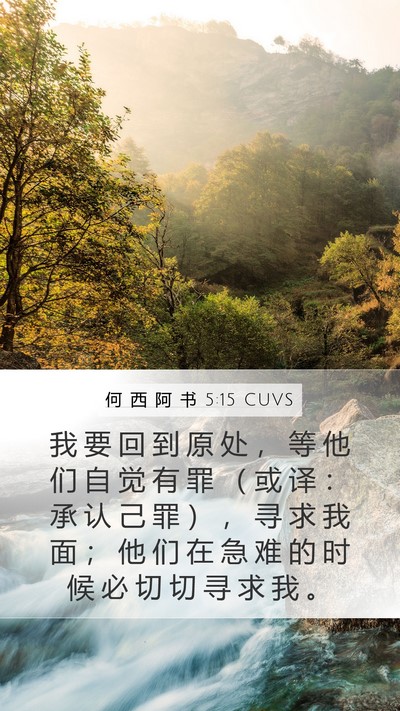 何 西 阿 书 5:15 CUVS Bible Verse Image