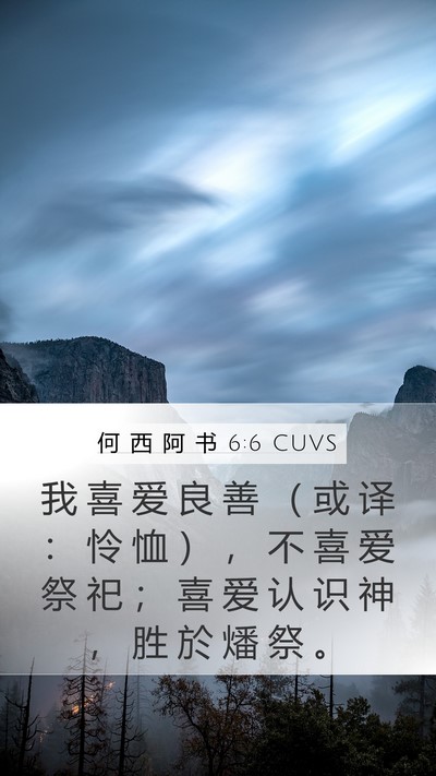 何 西 阿 书 6:6 CUVS Bible Verse Image