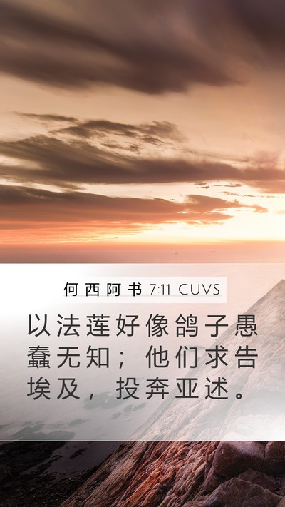 何 西 阿 书 7:11 CUVS Bible Verse Image