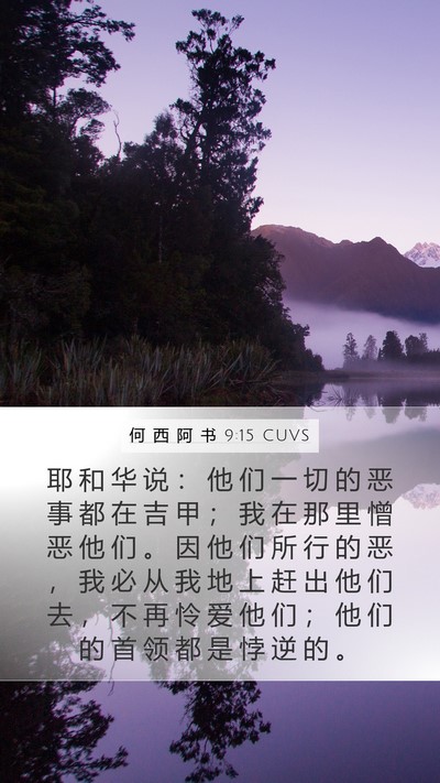 何 西 阿 书 9:15 CUVS Bible Verse Image
