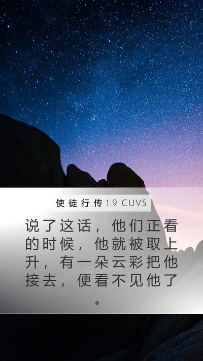 使 徒 行 传 1:9 CUVS Bible Verse Image