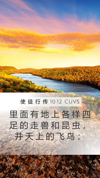 使 徒 行 传 10:12 CUVS Bible Verse Image