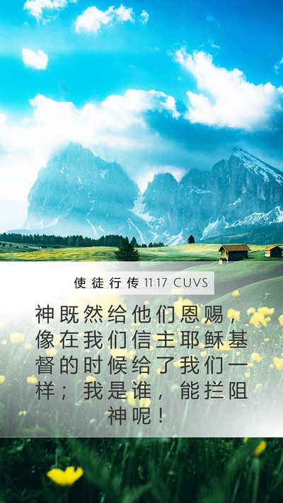 使 徒 行 传 11:17 CUVS Bible Verse Image