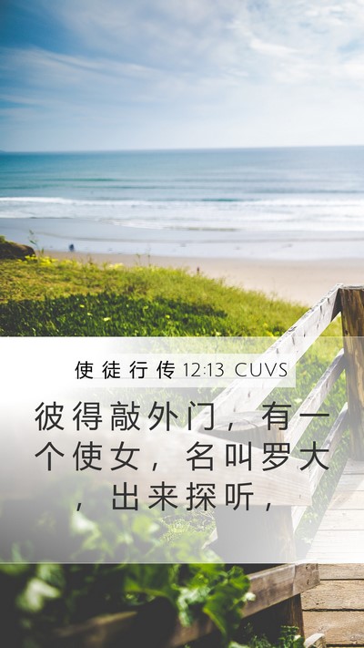 使 徒 行 传 12:13 CUVS Bible Verse Image