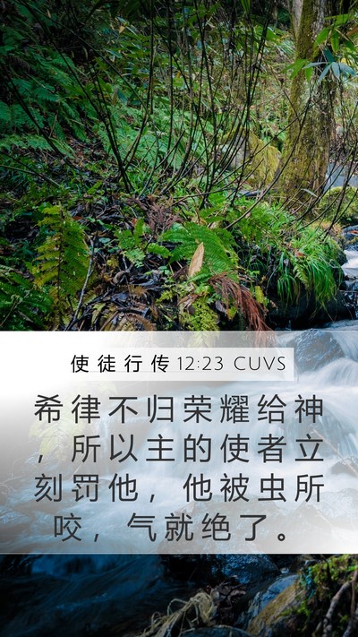 使 徒 行 传 12:23 CUVS Bible Verse Image
