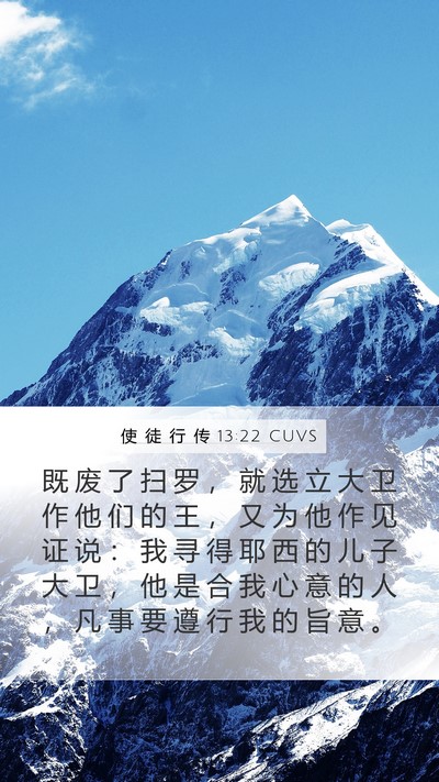 使 徒 行 传 13:22 CUVS Bible Verse Image