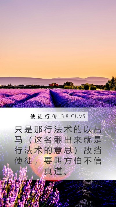 使 徒 行 传 13:8 CUVS Bible Verse Image
