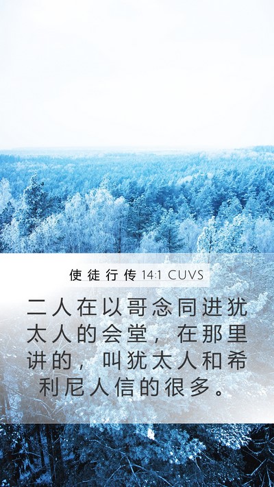 使 徒 行 传 14:1 CUVS Bible Verse Image
