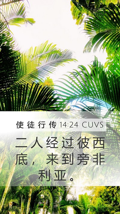 使 徒 行 传 14:24 CUVS Bible Verse Image