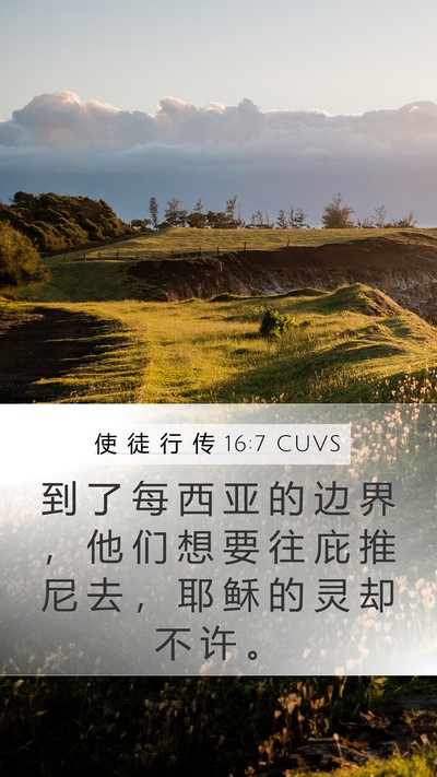 使 徒 行 传 16:7 CUVS Bible Verse Image