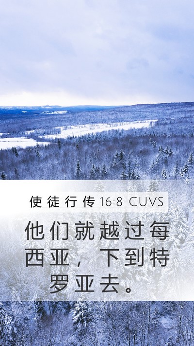 使 徒 行 传 16:8 CUVS Bible Verse Image