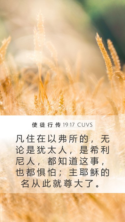 使 徒 行 传 19:17 CUVS Bible Verse Image