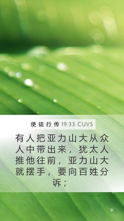 使 徒 行 传 19:33 CUVS Bible Verse Image