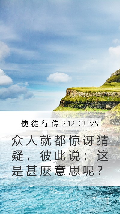 使 徒 行 传 2:12 CUVS Bible Verse Image