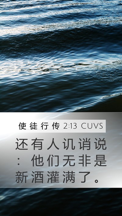 使 徒 行 传 2:13 CUVS Bible Verse Image